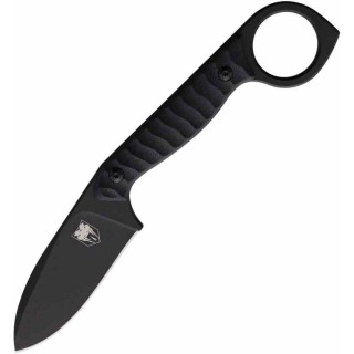 Couteau CobraTec Wolfteeth Lame Acier 14C28N Manche G-10 Noir Etui Kydex CBTWLTBLK - Livraison Gratuite