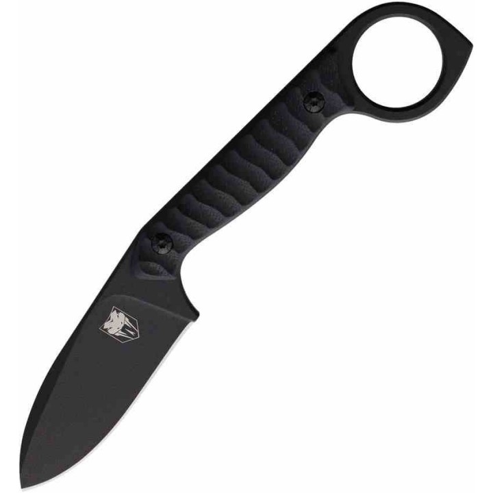 Couteau CobraTec Wolfteeth Lame Acier 14C28N Manche G-10 Noir Etui Kydex CBTWLTBLK - Livraison Gratuite