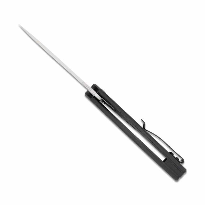 Couteau CobraTec Talon Liner Lock Lame Drop Point Acier D2 Manche G-10 Noir CBTTLNBK - Livraison Gratuite