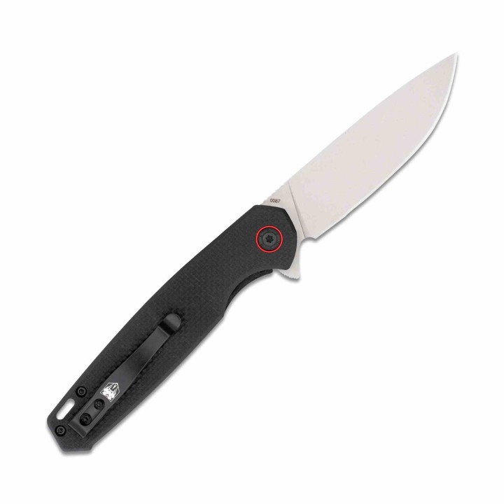 Couteau CobraTec Talon Liner Lock Lame Drop Point Acier D2 Manche G-10 Noir CBTTLNBK - Livraison Gratuite