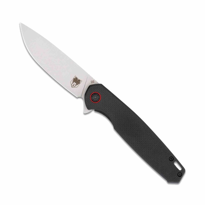 Couteau CobraTec Talon Liner Lock Lame Drop Point Acier D2 Manche G-10 Noir CBTTLNBK - Livraison Gratuite