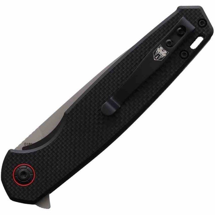 Couteau CobraTec Talon Liner Lock Lame Drop Point Acier D2 Manche G-10 Noir CBTTLNBK - Livraison Gratuite