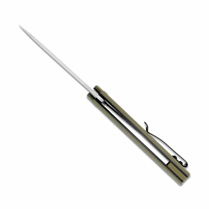 Couteau CobraTec Talon Liner Lock Lame Drop Point Acier D2 Manche G-10 OD Green CBTTLNOD - Livraison Gratuite