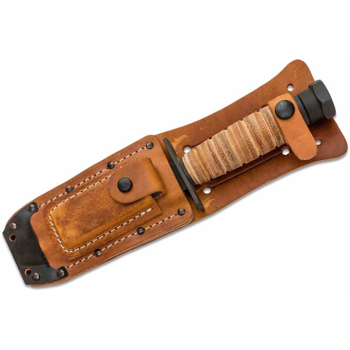 Couteau Survie Ontario 499 Air Force Lame Clip Point Acier 1095 Scie Manche Cuir Etui Cuir USA ON6150 - Livraison Gratuite