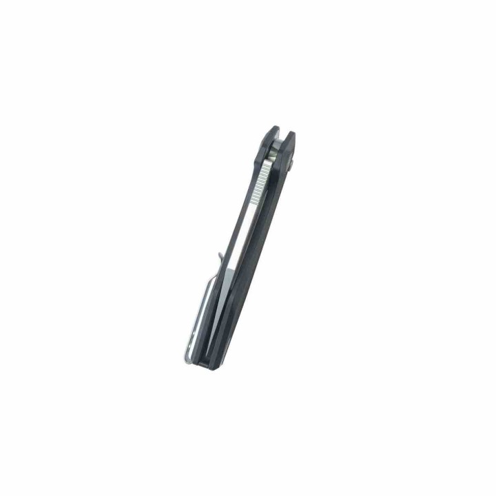 Couteau Kubey Fenrir Black Lame Wharncliffe Acier 14C28N SW Manche G-10 IKBS Button Lock KUB393A - Livraison Gratuite