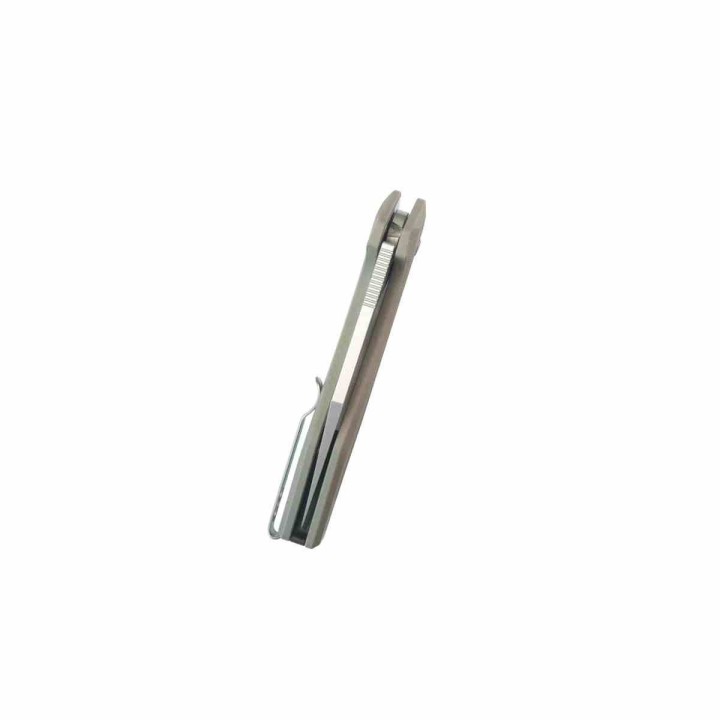 Couteau Kubey Fenrir Tan Lame Wharncliffe Acier 14C28N SW Manche G-10 IKBS Button Lock KUB393C - Livraison Gratuite