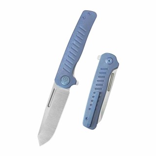 Couteau KB Steelhead Bleu Lame Reverse Tanto Acier M390 Satin Manche Titane IKBS KUB315C - Livraison Gratuite