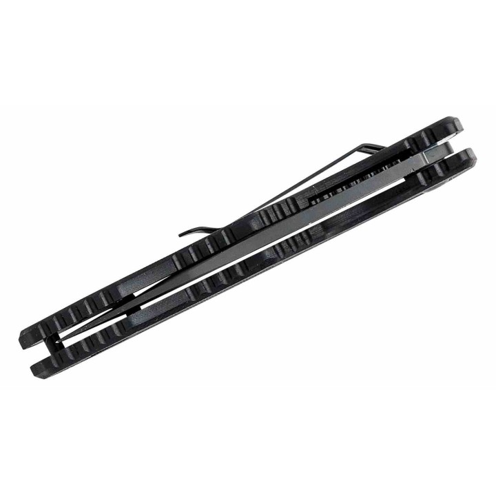 Couteau BLACKHAWK! Hornet II A/O Liner Lock Lame Clip Point Acier D2 DLC Noir Manche G-10 Noir BH15H201BK - Livraison Gratuite