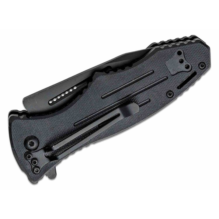 Couteau BLACKHAWK! Hornet II A/O Liner Lock Lame Clip Point Serr Acier D2 Blk Manche G-10 BH15H211BK - Livraison Gratuite