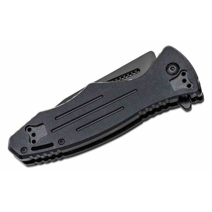 Couteau BLACKHAWK! Hornet II A/O Liner Lock Lame Clip Point Serr Acier D2 Blk Manche G-10 BH15H211BK - Livraison Gratuite