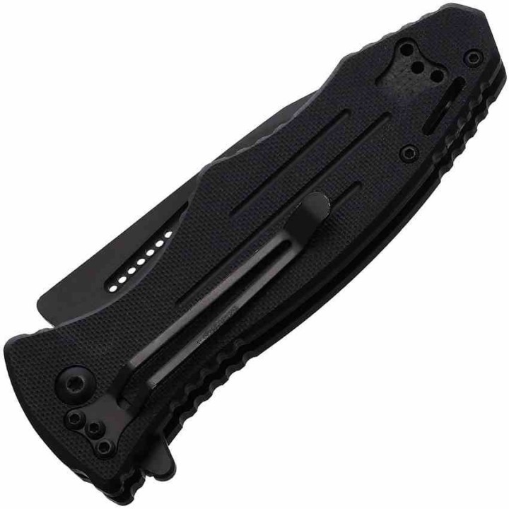Couteau BLACKHAWK! Hornet II A/O Liner Lock Lame Clip Point Serr Acier D2 Blk Manche G-10 BH15H211BK - Livraison Gratuite