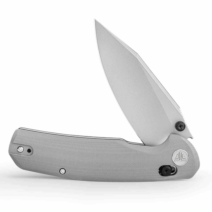 Couteau TRIVISA Hornet-03G Gray Axis Lock Lame Drop Point Acier 14C28N Manche G-10 IKBS TVJM01GG14 - Livraison Gratuite