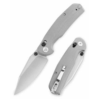 Couteau TRIVISA Hornet-03G Gray Axis Lock Lame Drop Point Acier 14C28N Manche G-10 IKBS TVJM01GG14 - Livraison Gratuite