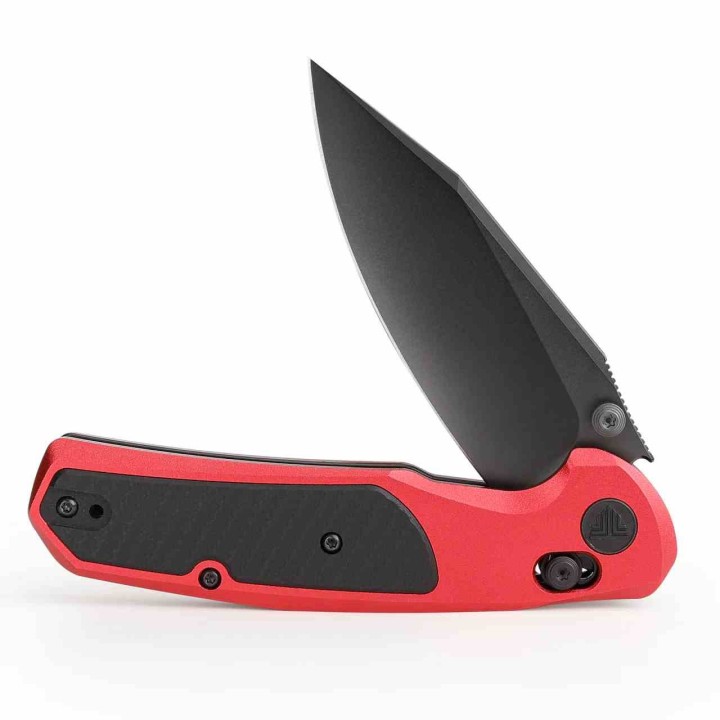 Couteau TRIVISA Hornet-08R Red Axis Lock Lame Drop Point Acier 14C28N Manche Alu/G-10 TVJM01RA14 - Livraison Gratuite