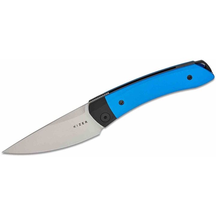 Couteau Kizer Mini Momo Blue Lame Acier 154CM Manche Aluminium IKBS Linerlock Clip KIV3663C1 - Livraison Gratuite