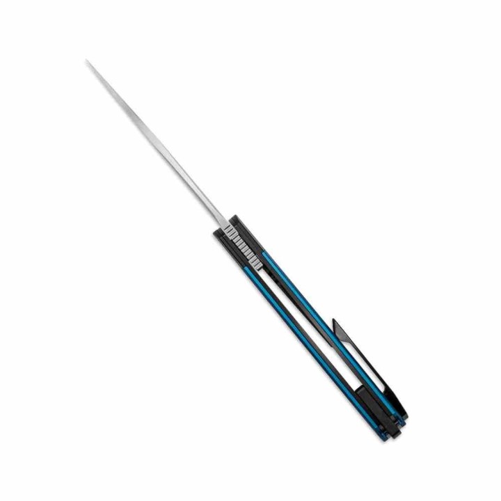 Couteau Kizer Mini Momo Blue Lame Acier 154CM Manche Aluminium IKBS Linerlock Clip KIV3663C1 - Livraison Gratuite