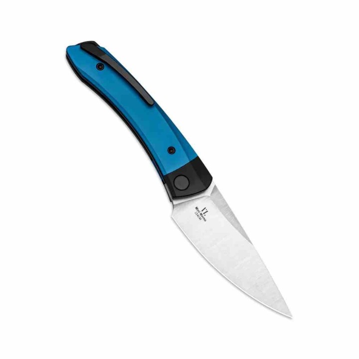 Couteau Kizer Mini Momo Blue Lame Acier 154CM Manche Aluminium IKBS Linerlock Clip KIV3663C1 - Livraison Gratuite