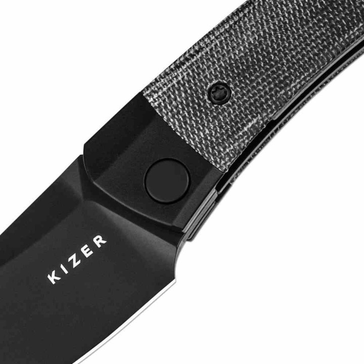 Couteau Kizer Mini Momo Black Lame Acier 154CM Noir Manche Micarta/Alu IKBS Linerlock KIV3663C2 - Livraison Gratuite