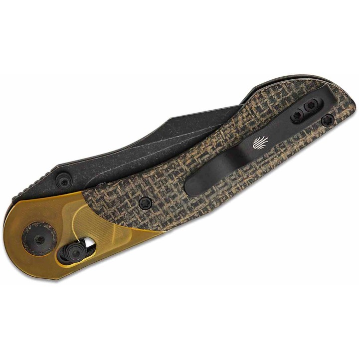 Couteau Kizer Mini Mystic Micarta Lame Acier 154CM Blk Manche Micarta/PEI Clutch Lock KIV3636C1 - Livraison Gratuite