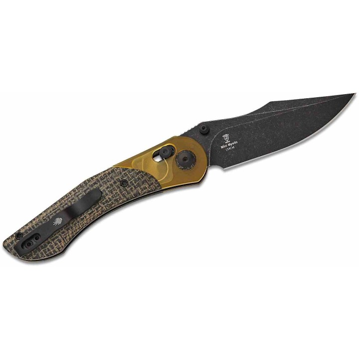 Couteau Kizer Mini Mystic Micarta Lame Acier 154CM Blk Manche Micarta/PEI Clutch Lock KIV3636C1 - Livraison Gratuite