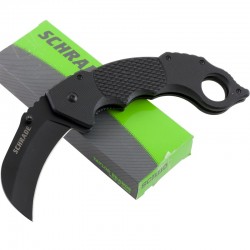 Couteau Tactical Karambit Schrade Acier Carbone/Inox Manche G-10 Linerlock SCH110 - Livraison Gratuite