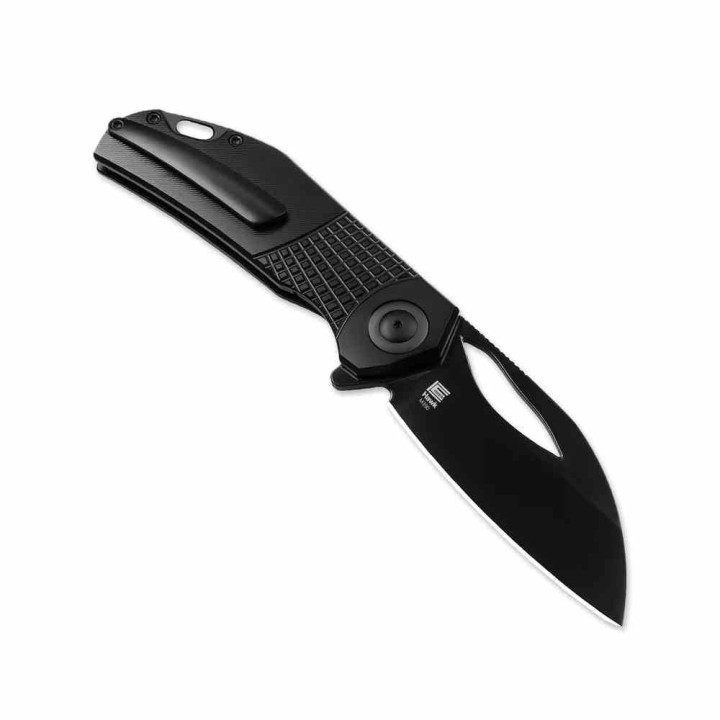 Couteau Kizer Hawk Polished DLC Titanium Lame Acier CPM S45VN Manche Black Titane Liner Lock KI4683A1 - Livraison Gratuite