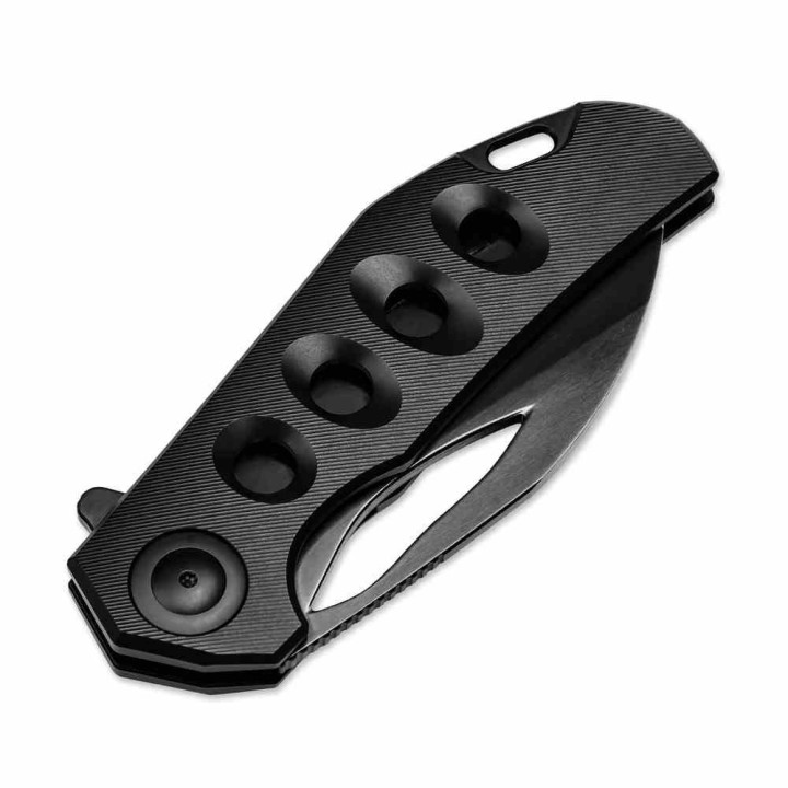 Couteau Kizer Hawk Polished DLC Titanium Lame Acier CPM S45VN Manche Black Titane Liner Lock KI4683A1 - Livraison Gratuite
