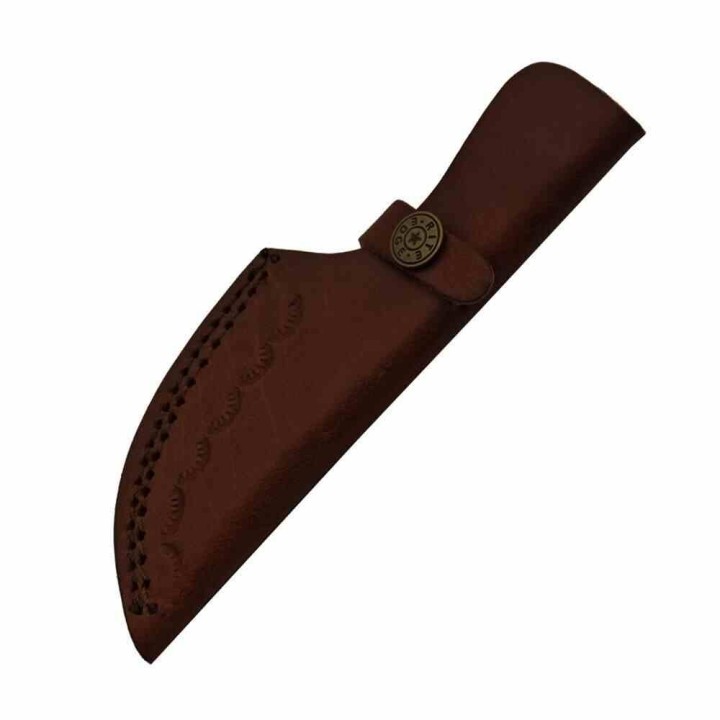 Couteau Lame Fixe Guthook Rite Edge Manche Corne de Buffle Lame Acier Inox Etui Cuir PA8022HN - Livraison Gratuite