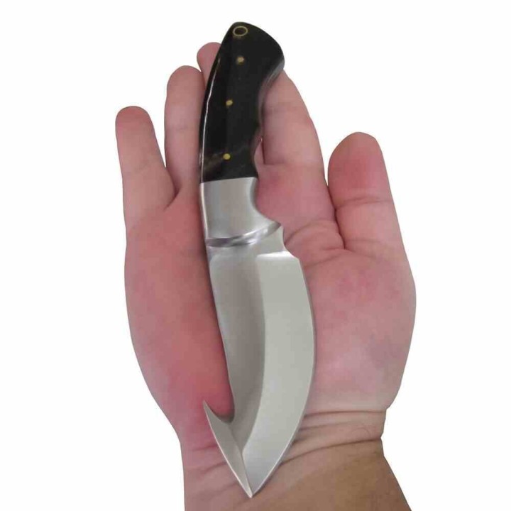 Couteau Lame Fixe Guthook Rite Edge Manche Corne de Buffle Lame Acier Inox Etui Cuir PA8022HN - Livraison Gratuite