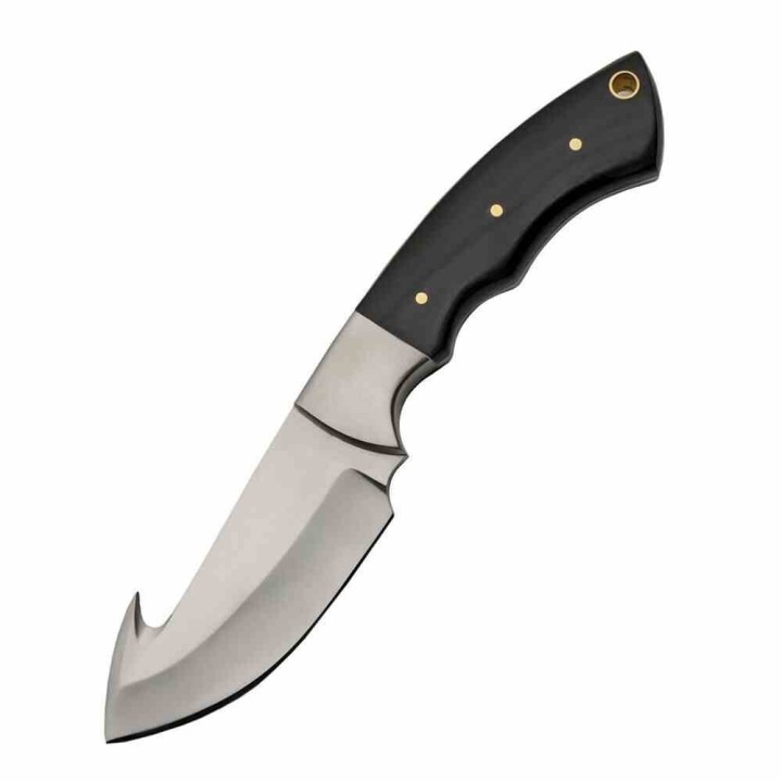 Couteau Lame Fixe Guthook Rite Edge Manche Corne de Buffle Lame Acier Inox Etui Cuir PA8022HN - Livraison Gratuite