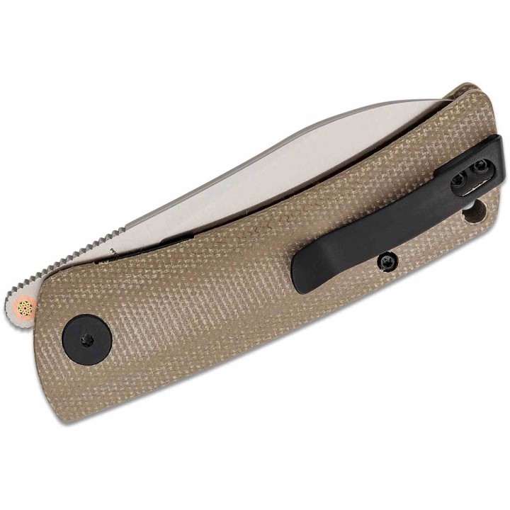 Couteau Petrified Fish PFE05 Flavorist Khaki Lame Acier K110 Manche Micarta Linerlock Clip PFKE05SKMS - Livraison Gratuite