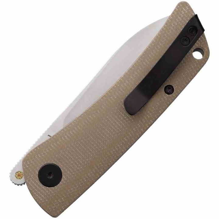 Couteau Petrified Fish PFE05 Flavorist Khaki Lame Acier K110 Manche Micarta Linerlock Clip PFKE05SKMS - Livraison Gratuite