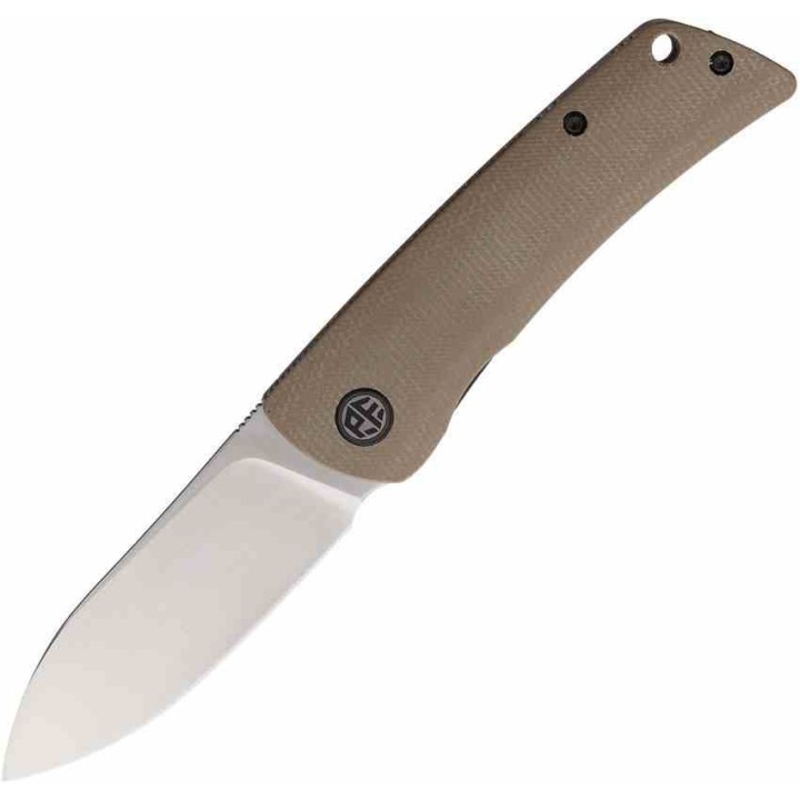 Couteau Petrified Fish PFE05 Flavorist Khaki Lame Acier K110 Manche Micarta Linerlock Clip PFKE05SKMS - Livraison Gratuite