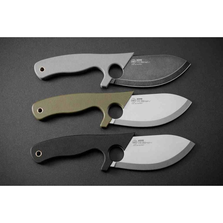 Couteau Petrified Fish PFH01DW Eel Lame Drop Point 9Cr18MoV Stonewash Manche G10 Noir Etui G10 PFKH01DW - Livraison Gratuite