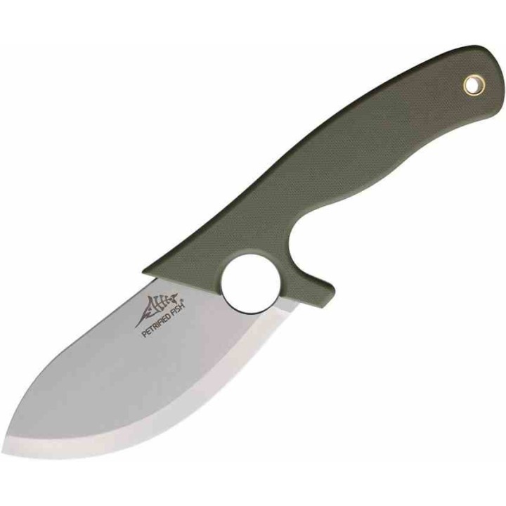Couteau Petrified Fish Eel Green Lame Drop Point 9Cr18MoV SW Manche G10 Green Etui G10 PFKH01GRW - Livraison Gratuite