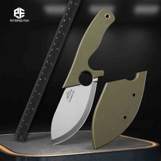 Couteau Petrified Fish Eel Green Lame Drop Point 9Cr18MoV SW Manche G10 Green Etui G10 PFKH01GRW - Livraison Gratuite