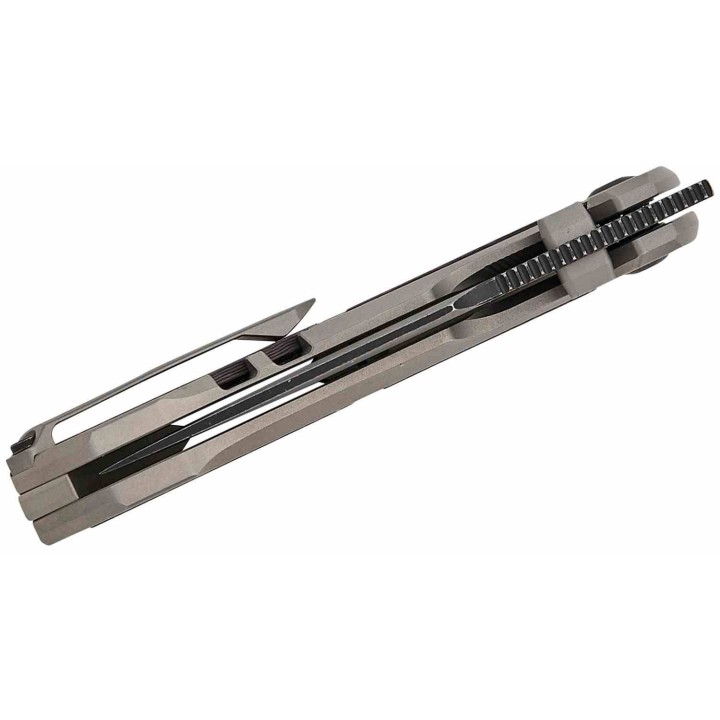 Couteau Kizer Feweed Purple Haze Lame Harpon CPM S35VN Manche Titane Framelock Clip KI3694A1 - Livraison Gratuite
