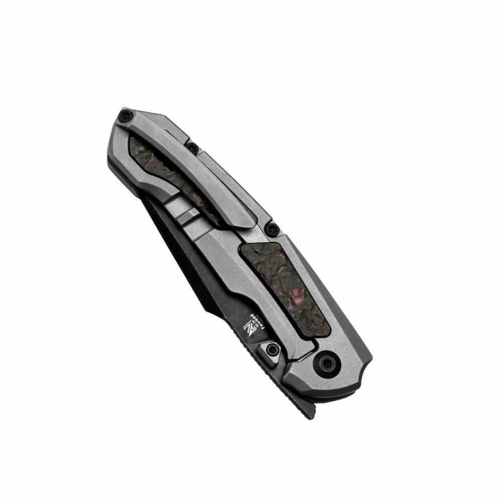 Couteau Kizer Feweed Purple Haze Lame Harpon CPM S35VN Manche Titane Framelock Clip KI3694A1 - Livraison Gratuite