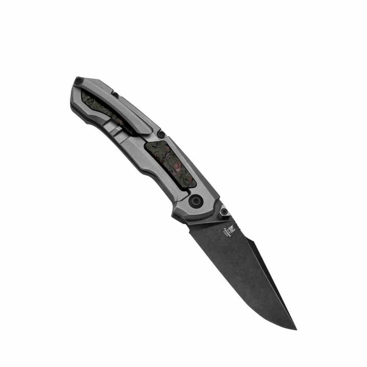 Couteau Kizer Feweed Purple Haze Lame Harpon CPM S35VN Manche Titane Framelock Clip KI3694A1 - Livraison Gratuite