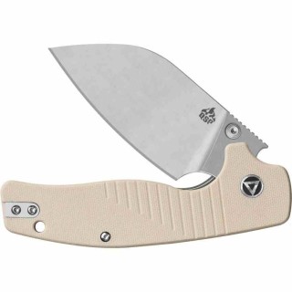 Couteau QSP Chefmaster Ivory Lame Sheepsfoot 14C28N Satin Manche G-10 Liner Lock IKBS QS163B1 - Livraison Gratuite