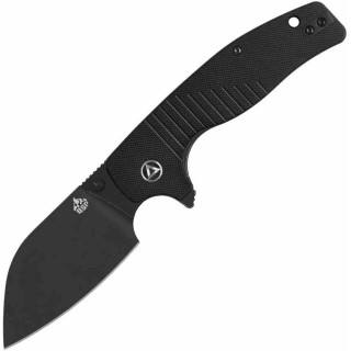 Couteau QSP Chefmaster Black Lame Sheepsfoot 14C28N Blackwash Manche G-10 Liner Lock IKBS QS163A2 - Livraison Gratuite