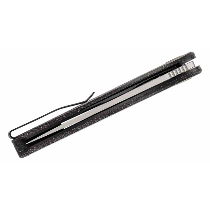 Couteau Petrified Fish PFP06 Simum Black Lame Trailing Point Acier K110 Satin Manche Micarta IKBS PFKP06DMS - Livraison Gratuite
