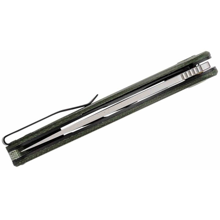 Couteau Petrified Fish PFP06 Simum Green Lame Acier K110 Satin Manche Micarta IKBS PFKP06GRMS - Livraison Gratuite