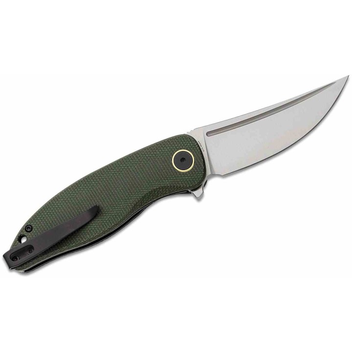 Couteau Petrified Fish PFP06 Simum Green Lame Acier K110 Satin Manche Micarta IKBS PFKP06GRMS - Livraison Gratuite