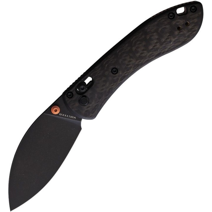 Couteau Vosteed Mini Nightshade Crossbar Lock Lame Shilin S35VN Black Manche Fibre de Carbone VOSMNNSSPK - Livraison Gratuite