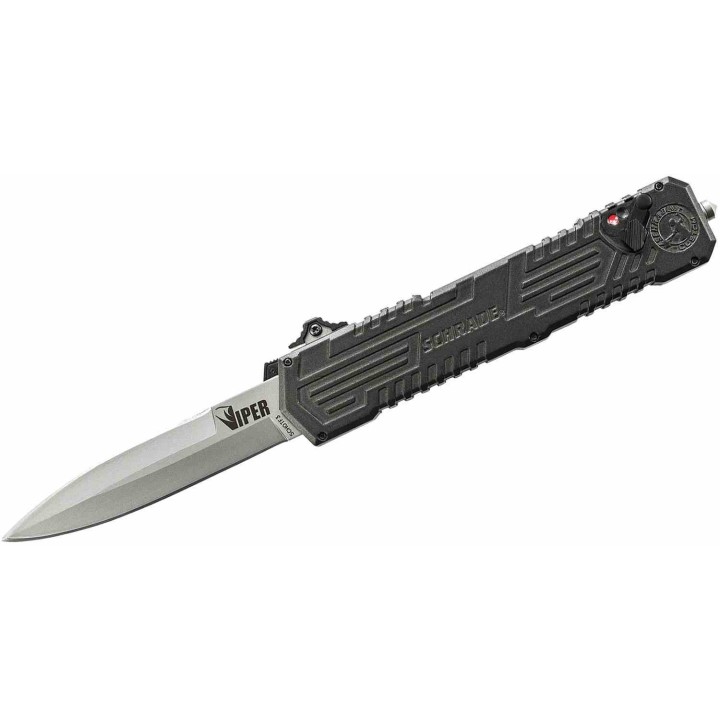 Couteau Schrade Viper OTF Automatique Lame Double Tranchant Acier 4034 Manche Alu SCHOTF3 - Livraison Gratuite