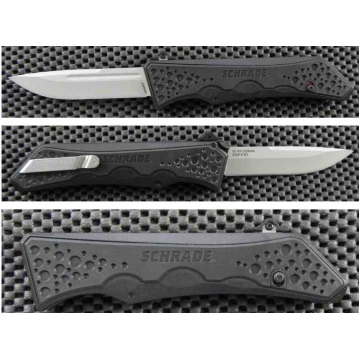 Couteau Schrade Extreme Survival OTF Automatique Lame Acier AUS-8 Manche Alu Brise-Vitres SCHOTF7 - Livraison Gratuite