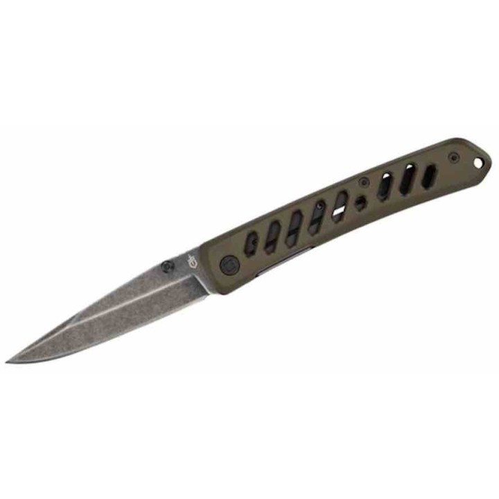 Couteau Gerber Affirm Green Lame Clip Point Black 7Cr17MoV Manche Alu Vert Framelock G1074313 - Livraison Gratuite