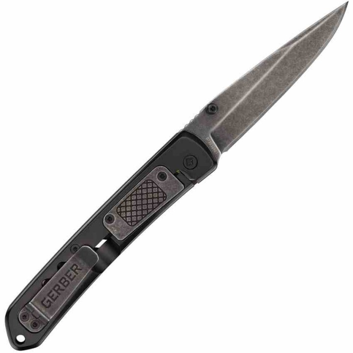 Couteau Gerber Affirm Green Lame Clip Point Black 7Cr17MoV Manche Alu Vert Framelock G1074313 - Livraison Gratuite