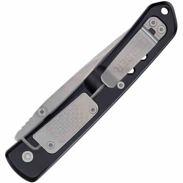 Couteau Gerber Affirm Blue Lame Clip Point Black 7Cr17MoV Manche Alu Framelock G1074311 - Livraison Gratuite